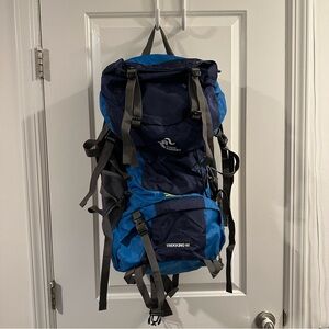 Free Knight 60 L Trekking Hiking Backpack Waterproof Light Weight in Blue